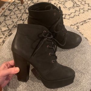 Lace Up Platform Booties